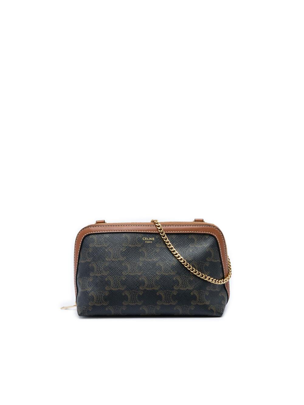 Celine Triomphe Coated Canvas Clutch On #351298C91B